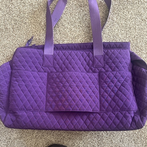 Vera Bradley Quilted Purple Travel Tote Bag - Picture 3 of 4